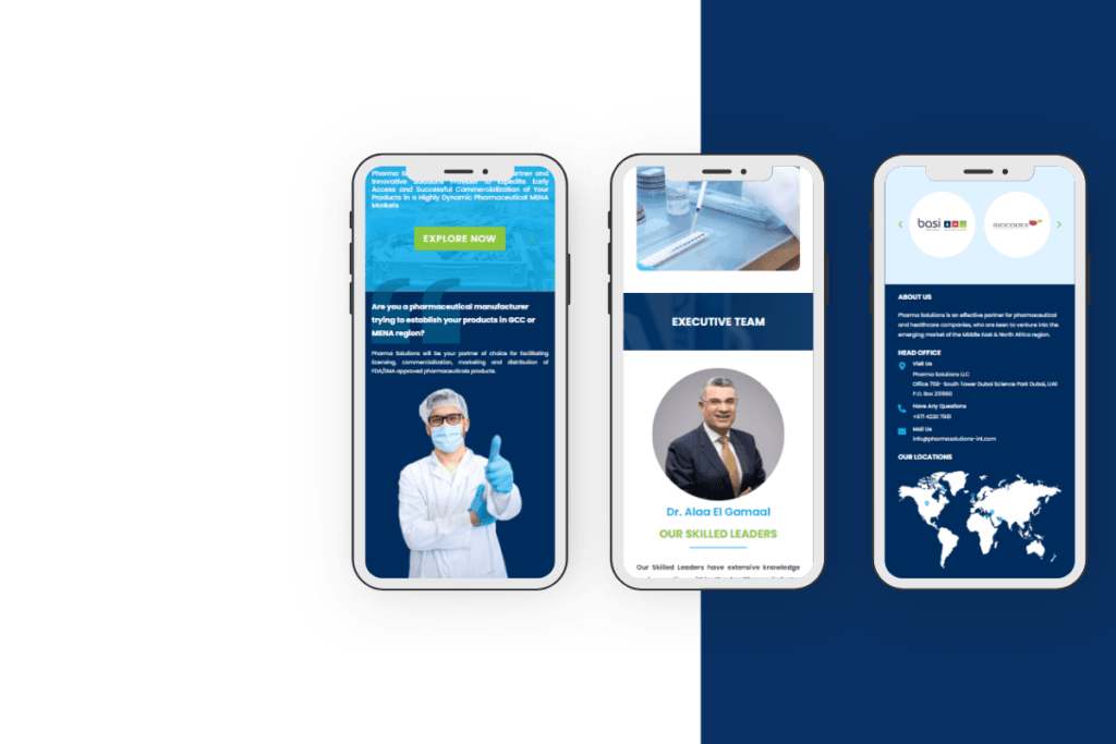 PharmaSolutions Website Design